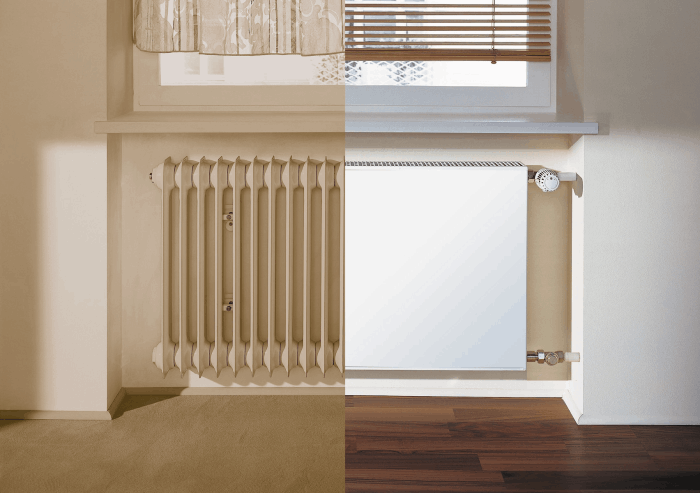 Heizkörper Alt und Neu